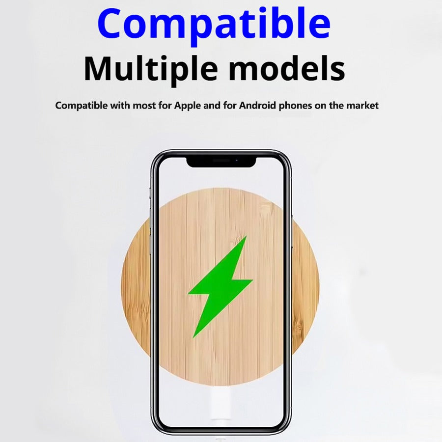 Eco-Desk Bamboo Charger: Perfect Frequency Wireless Stand