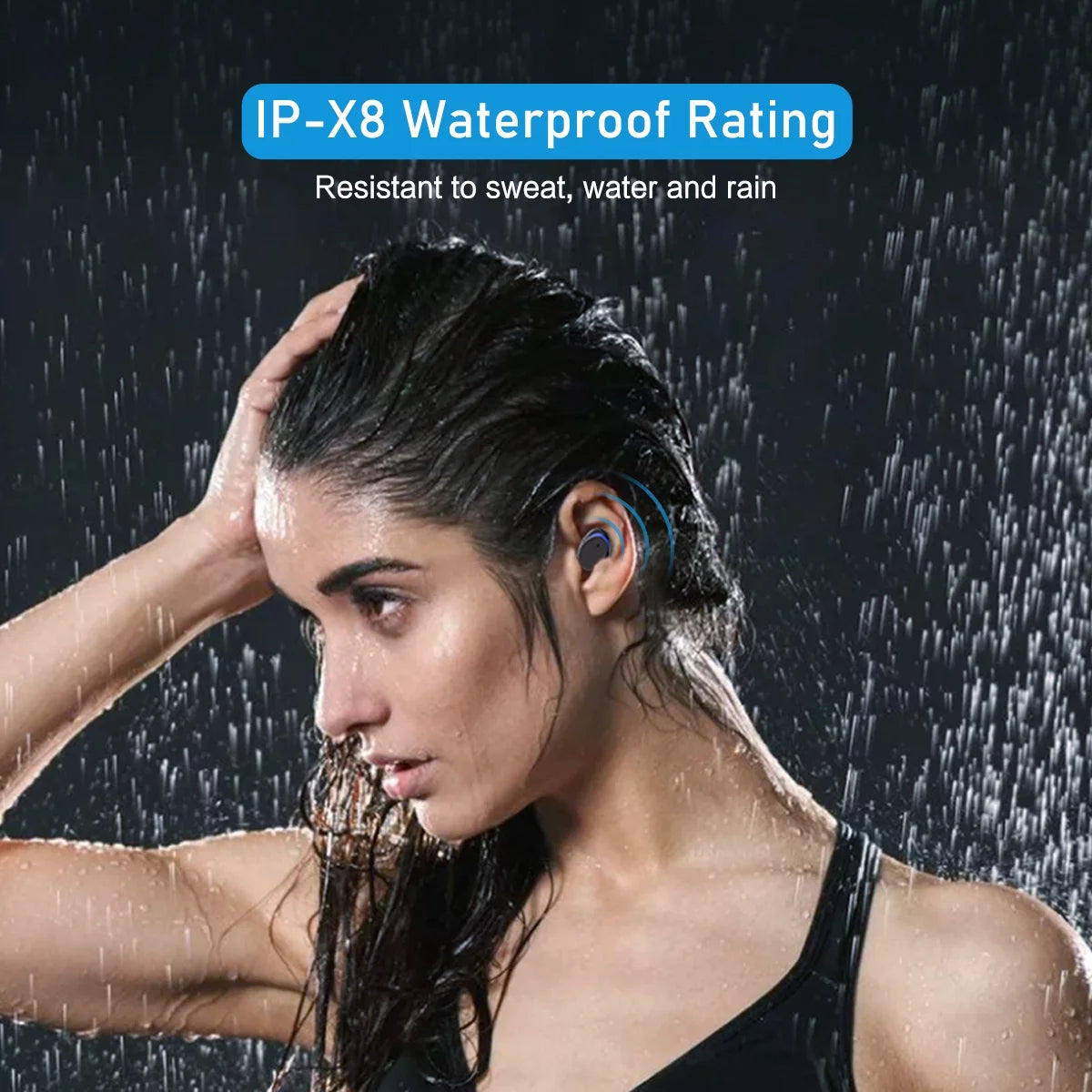 Wireless Earbuds, Bluetooth 5.0 Headphones IPX8 Waterproof, Hight-Fidelity Stereo Sound Quality, Built-In Mic LED Charging Case & 21 Hours Playtime, for Phones Laptops Running Gym
