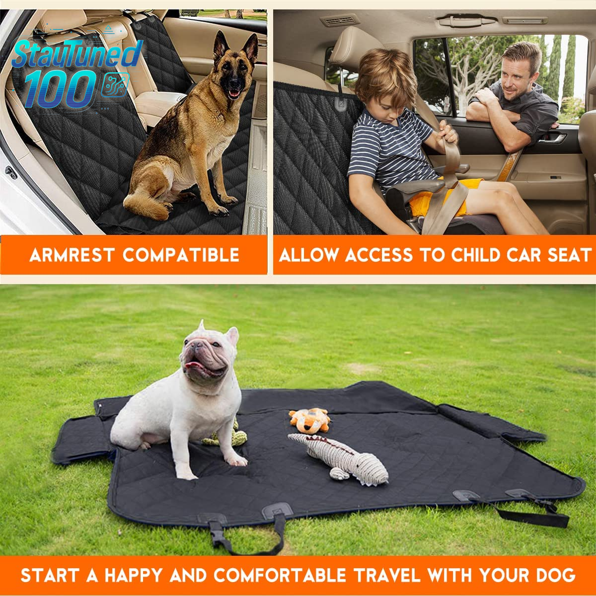Fido's Fancy Ride Blanket: The Ultimate Doggie Adventure Seat Suit – No Slips, No Slobbers, Just Wagging Tails in Style!